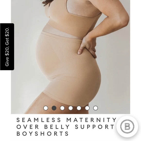 Blanqi: everyday seamless maternity over the belly support boy shorts. - Picture 3 of 10